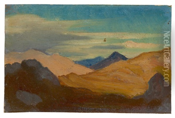 Bei Civitella Oil Painting - Johann Heinrich Schilbach