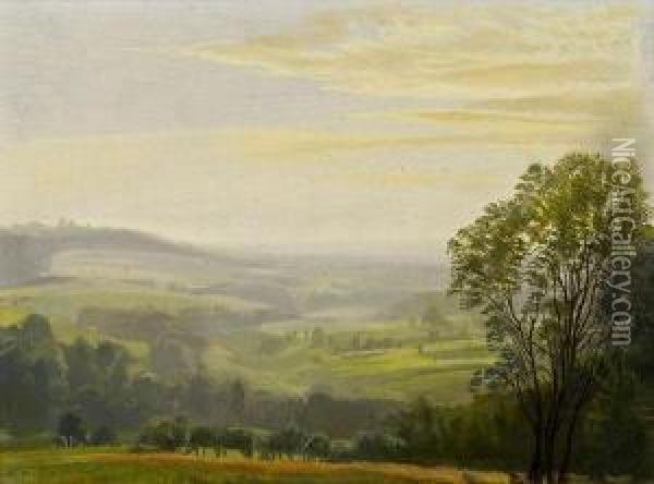 Landschaft Mit Baum Oil Painting - Hans Frank