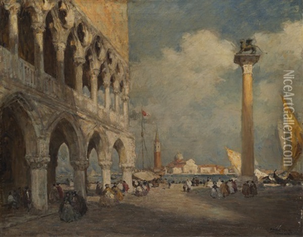 Maschere In Piazza San Marco Oil Painting - Rodolfo Paoletti
