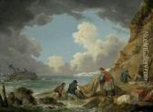 Seerauber Bringen Die Beute An D Oil Painting - George Morland