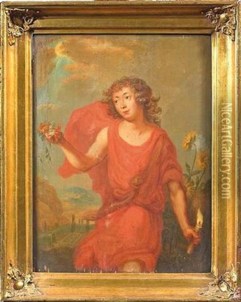 Allegorie Des Tages Oil Painting - Joachim von Sandrart the Elder
