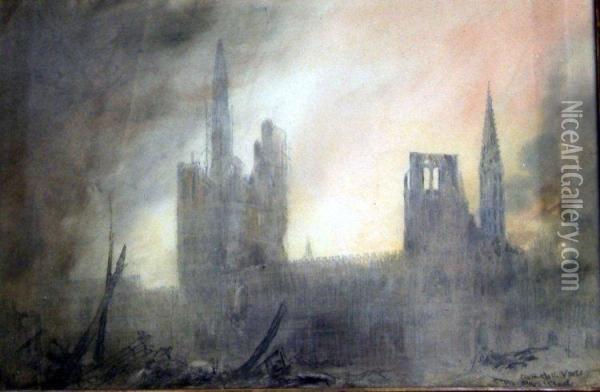 Cloth Hall, Ypres Oil Painting - Edward Harry Handley-Read