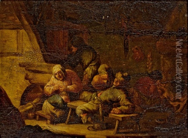 Inneres Einer Bauernstube Oil Painting - Adriaen Jansz van Ostade