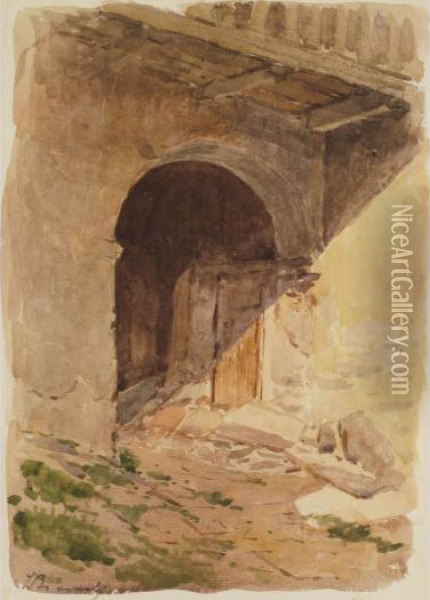 Ingresso Al Casolare Oil Painting - Luigi Bianchi