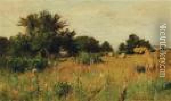Gathering Hay Oil Painting - Bruce Crane