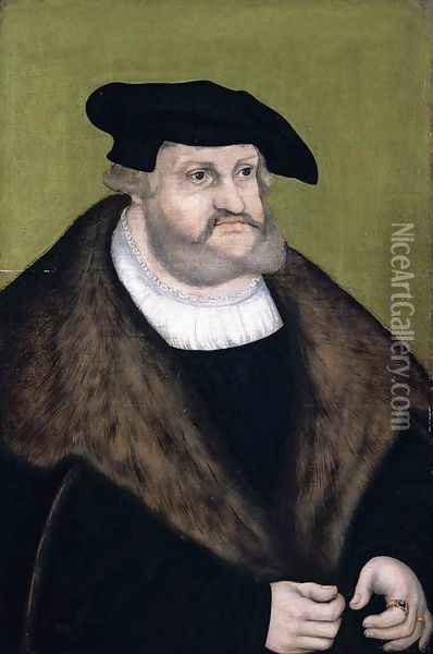 Portrait of Elector Frederick the Wise in his Old Age 1525 Oil Painting - Lucas The Elder Cranach