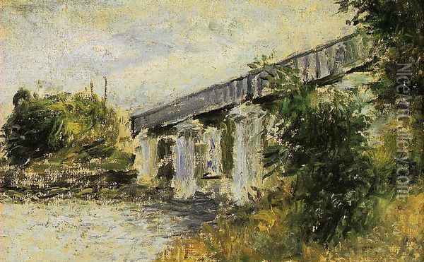The Railway Bridge At Argenteuil2 Oil Painting - Claude Oscar Monet