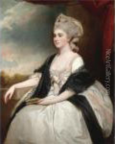 Portrait Of Mary Thomas, Mrs. William Lutwyche (1752-1845) Oil Painting - George Romney