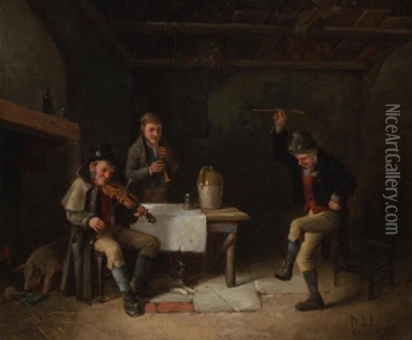The Irish Jig Oil Painting - Charles Hunt the Younger