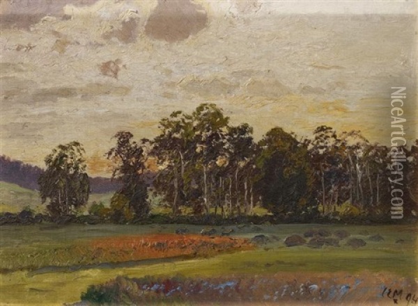 Landschaft Mit Baumgruppe Oil Painting - Carl Ernst Morgenstern