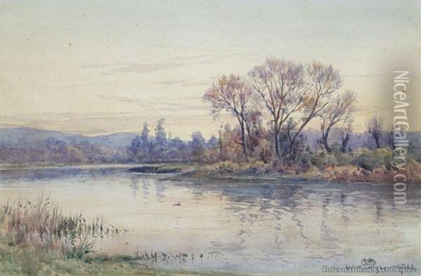 Heathcote Sunset Oil Painting - William Menzies Gibb