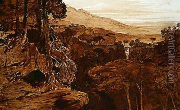 Bavella Corsica Oil Painting - Edward Lear