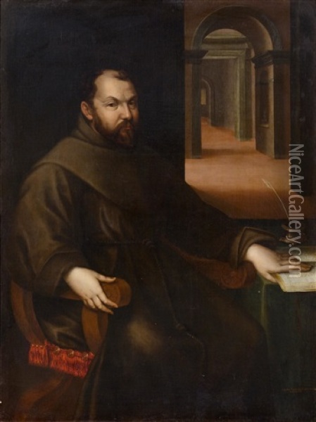 Portrait Of Fra Francesco Panigarola (1548-1594) Oil Painting - Lavinia Fontana
