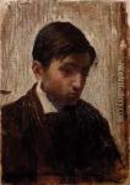 Ritratto Di Giovane Oil Painting - Giovanni Segantini