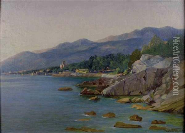 Lovrany Bay Oil Painting - Eduard Wirth
