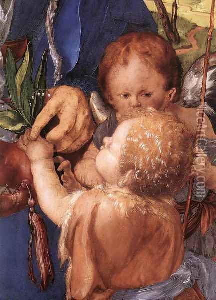 Madonna with the Siskin (detail) Oil Painting - Albrecht Durer