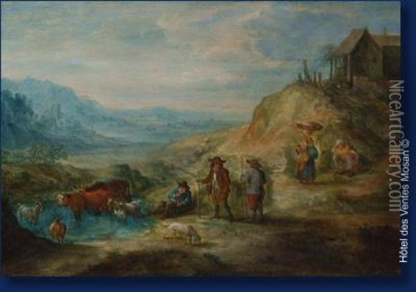 Scene Pastorale Oil Painting - Martin Andreas Reisner