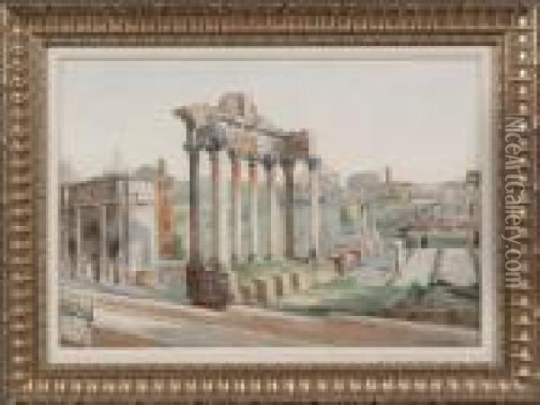 Roman Forum Oil Painting - John Martin