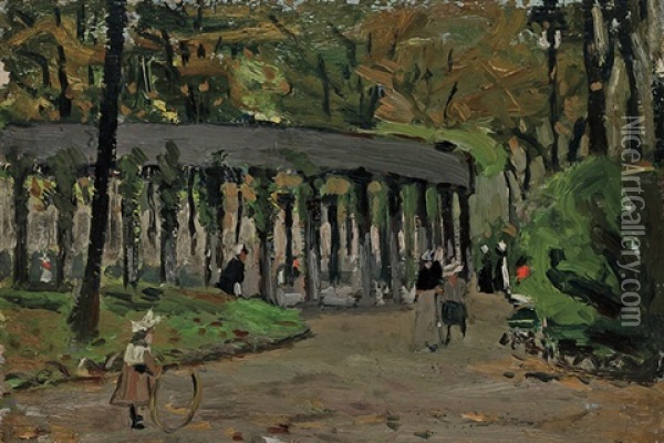 In The Park, Paris Oil Painting - Robert Henri
