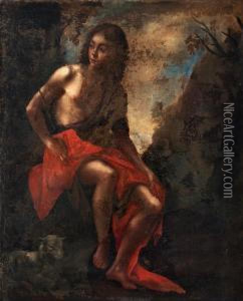 John The Baptist Oil Painting - Andrea Vaccaro