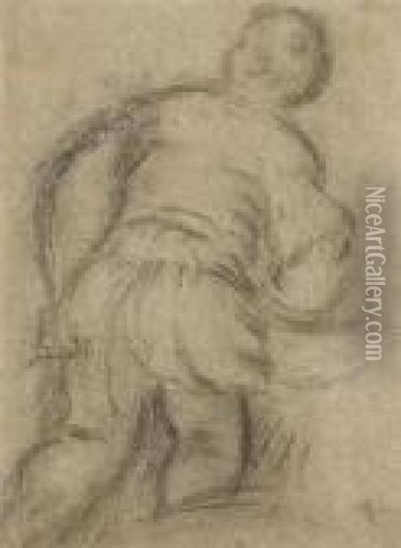 Garcon Vu De Dos, La Tete Tournee Vers La Gauche Oil Painting - Jacopo Bassano (Jacopo da Ponte)
