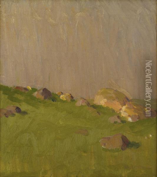 Pasture Boulders Oil Painting - William Langson Lathrop