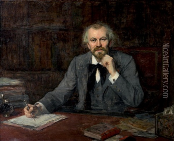 Portrait D'un Intellectuel Oil Painting - Ferdinand Jacques Humbert