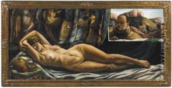 L'eloge De La Beaute Nue Oil Painting - Pierre Paul Girieud