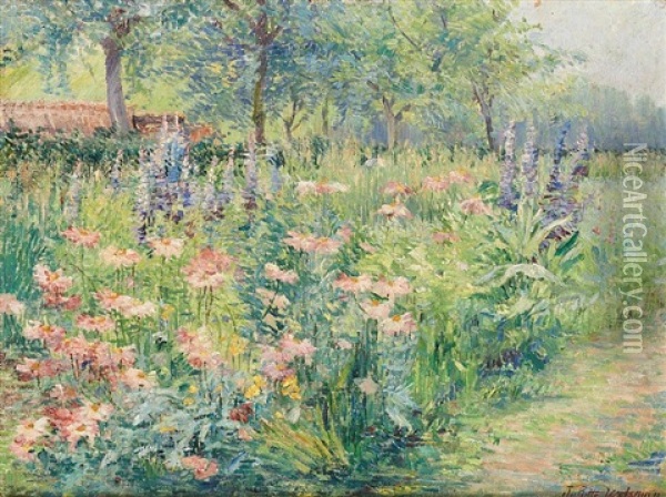 Mon Jardin En Juin Oil Painting - Juliette Wytsman