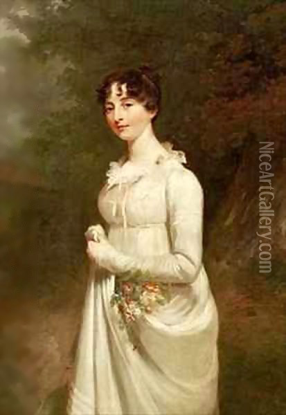 Portrait of Marcia. B. Fox Oil Painting - Sir William Beechey