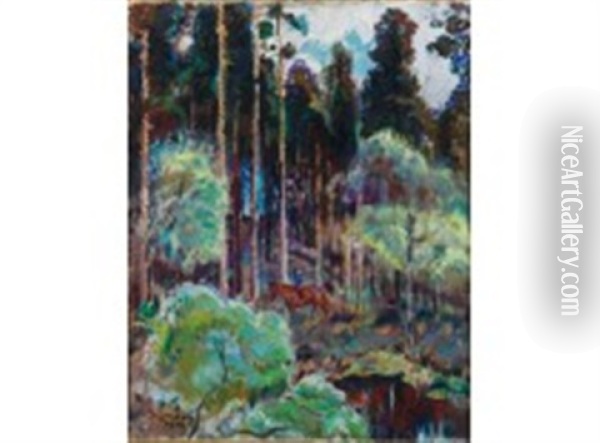Fairytale Forest Oil Painting - Yrjoe Ollila