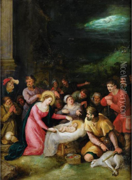 La Nativite Oil Painting - Frans II Francken