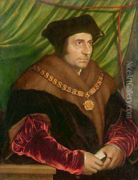 Portrait of Sir Thomas More 1478-1535 2 Oil Painting - Hans Holbein the Younger