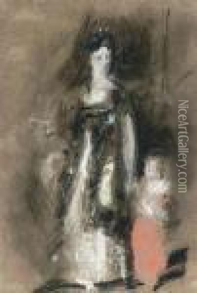 Queen Maria Luisa De Parma And The Infante Francisco De Paula: Asouvenir Of Goya Oil Painting - Hercules Brabazon Brabazon