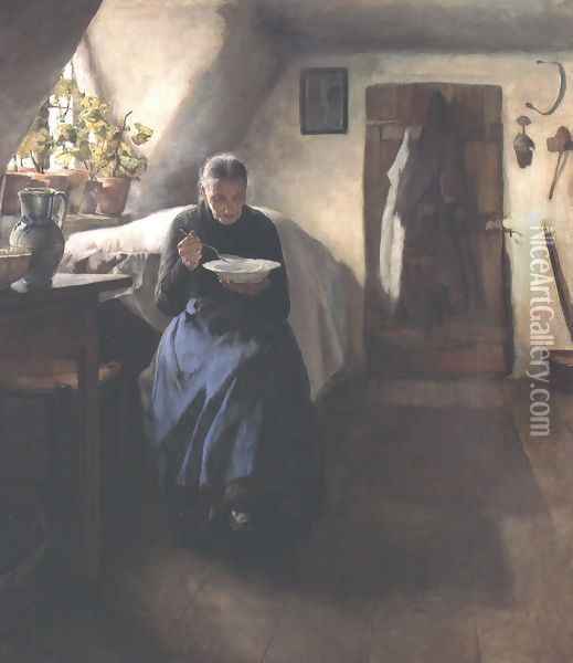 The Poor Womans Home 1895 Oil Painting - Tivadar Zemplenyi