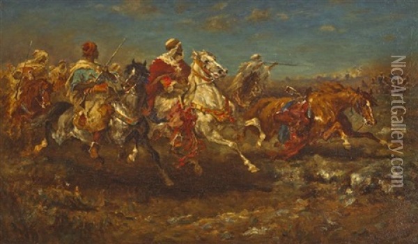 The Desert Charge Oil Painting - Aloysius C. O'Kelly