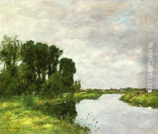 The Toques at Saint-Arnoult II Oil Painting - Eugene Boudin