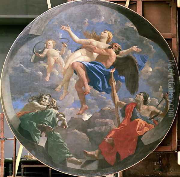 Truth Stolen Away by Time Beyond the Reach of Envy and Discord, 1641 Oil Painting - Nicolas Poussin