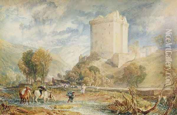 Borthwick Castle, 1818 Oil Painting - Joseph Mallord William Turner