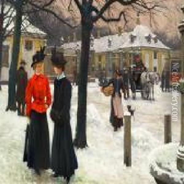 At Frederiksbergcircus Oil Painting - Paul-Gustave Fischer