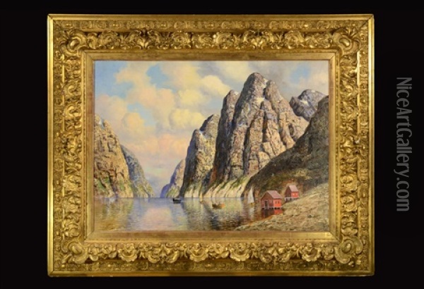 Krajina S Fjordem Oil Painting - Adelsteen Normann