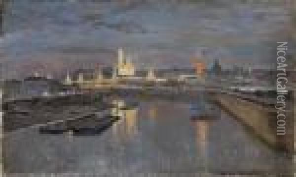 The Illumination Of The Moscow Kremlin Oil Painting - Isaak Ilyich Levitan