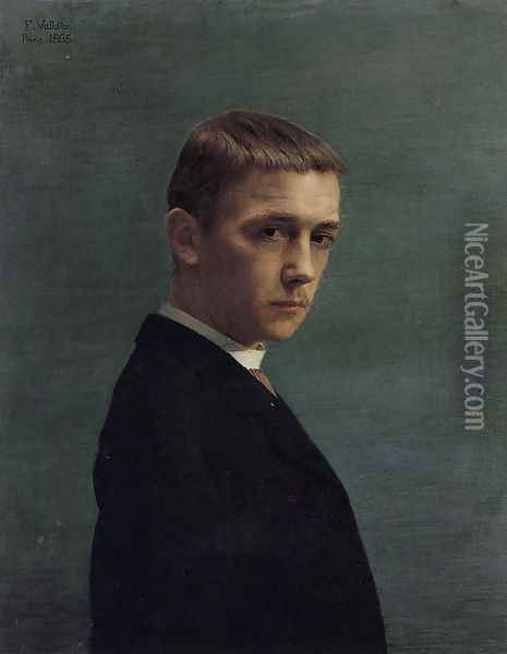 Self Portrait at 20 Oil Painting - Felix Edouard Vallotton