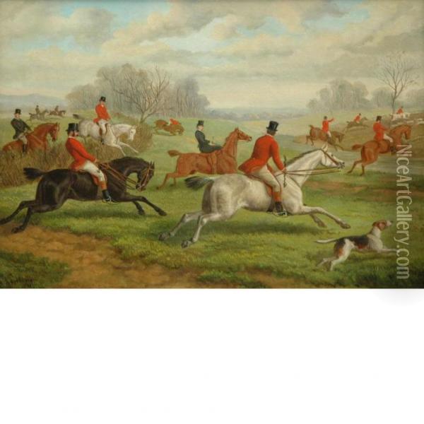 The Chase Oil Painting - Edward Benjamin Herberte