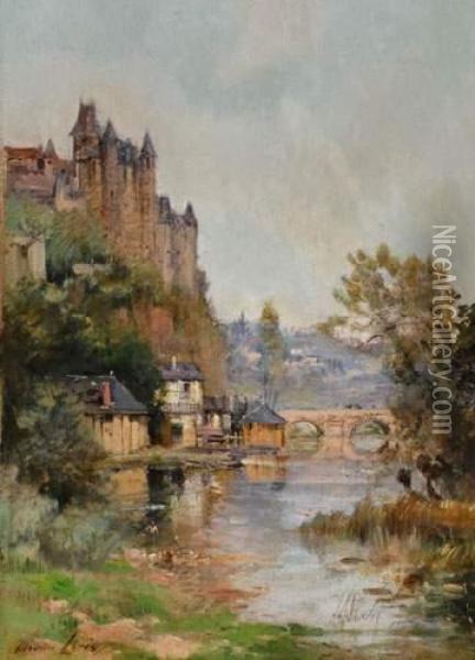 Le Chateau D'uzerche En Correze Oil Painting - Maurice Levis