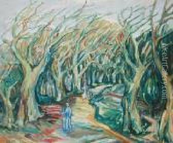 Droga Wsrod Drzew Oil Painting - Henri Epstein