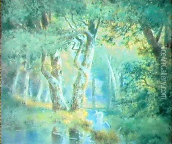 Laghetto Dell'irpinia Oil Painting - Cesare Uva