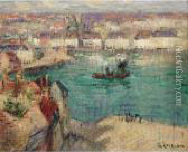 Le Port De Dieppe Oil Painting - Gustave Loiseau