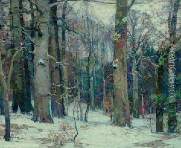 Forest Silence Oil Painting - John Fabian Carlson