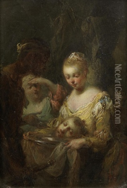 Salome With The Head Of Saint John The Baptist Oil Painting - Johann Conrad Seekatz